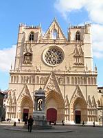 Lyon, Cathedrale Saint Jean, Facade (12)